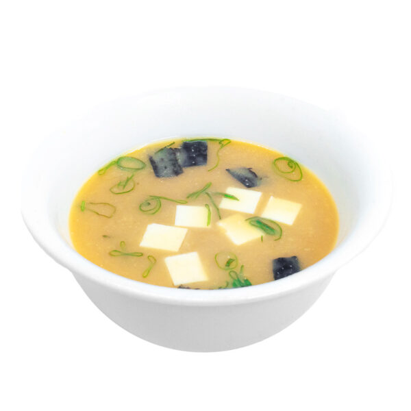 Sopa de miso, tofu, wakame y cebolla tierna